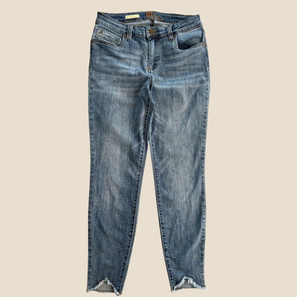 KUT from the Kloth Carlo Ankle Skinny Jeans Size 8 Frayed Accent Hem